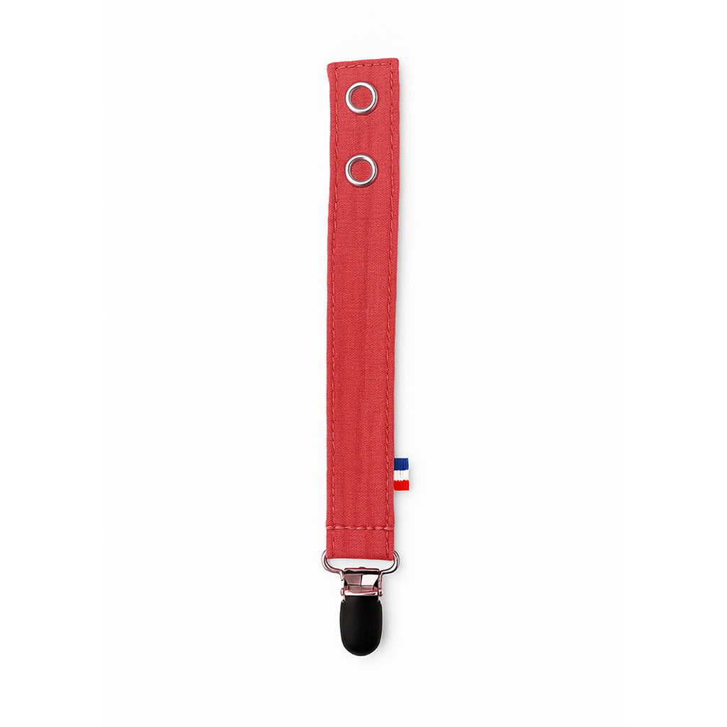 Organic Cotton Pacifier Clip - Strawberry