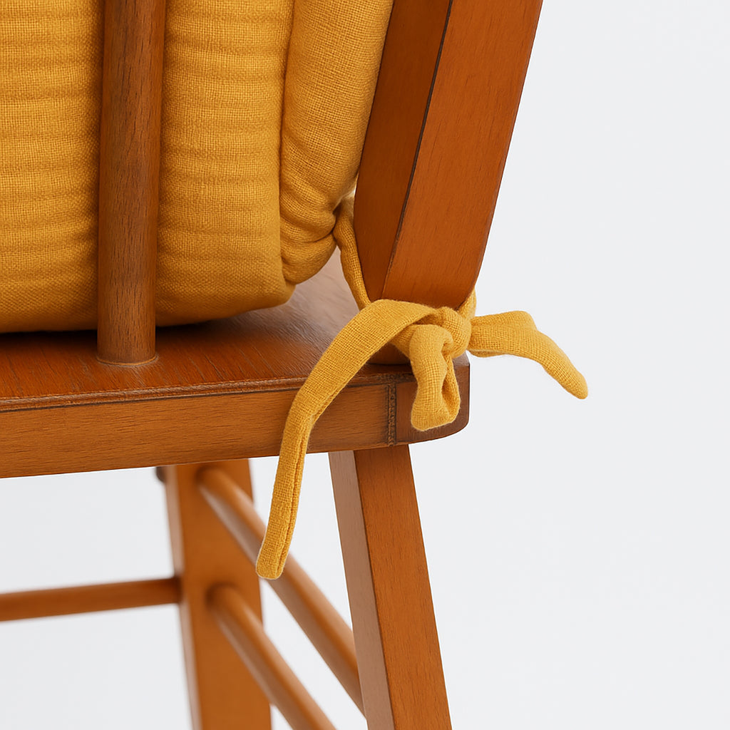 Cushion High Chair in Organic Cotton - Honey