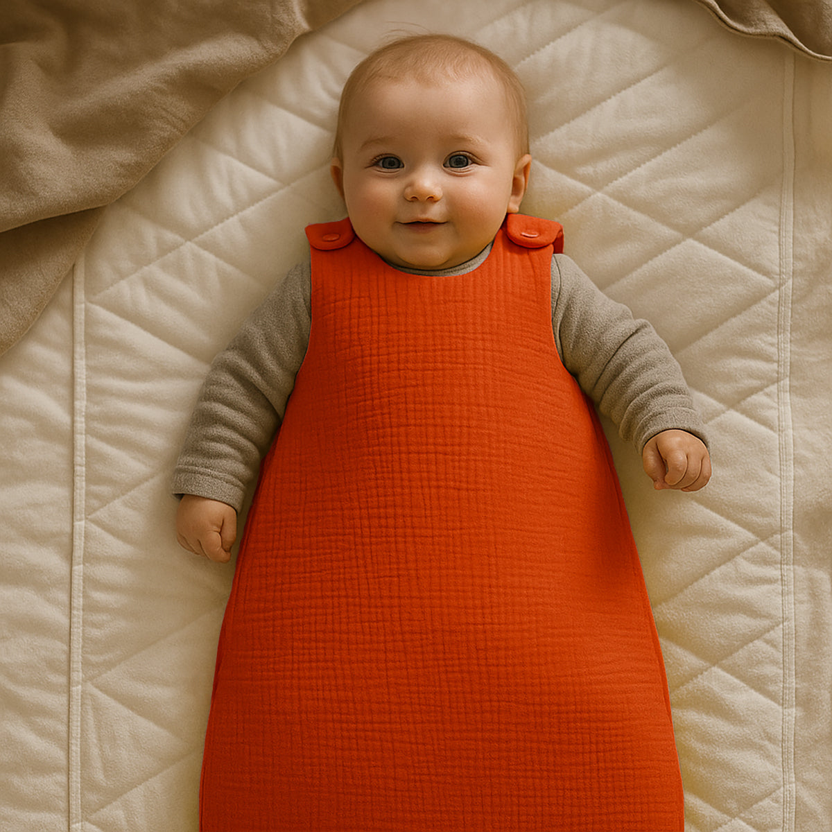 Organic Cotton Winter Sleeping Bag - Strawberry