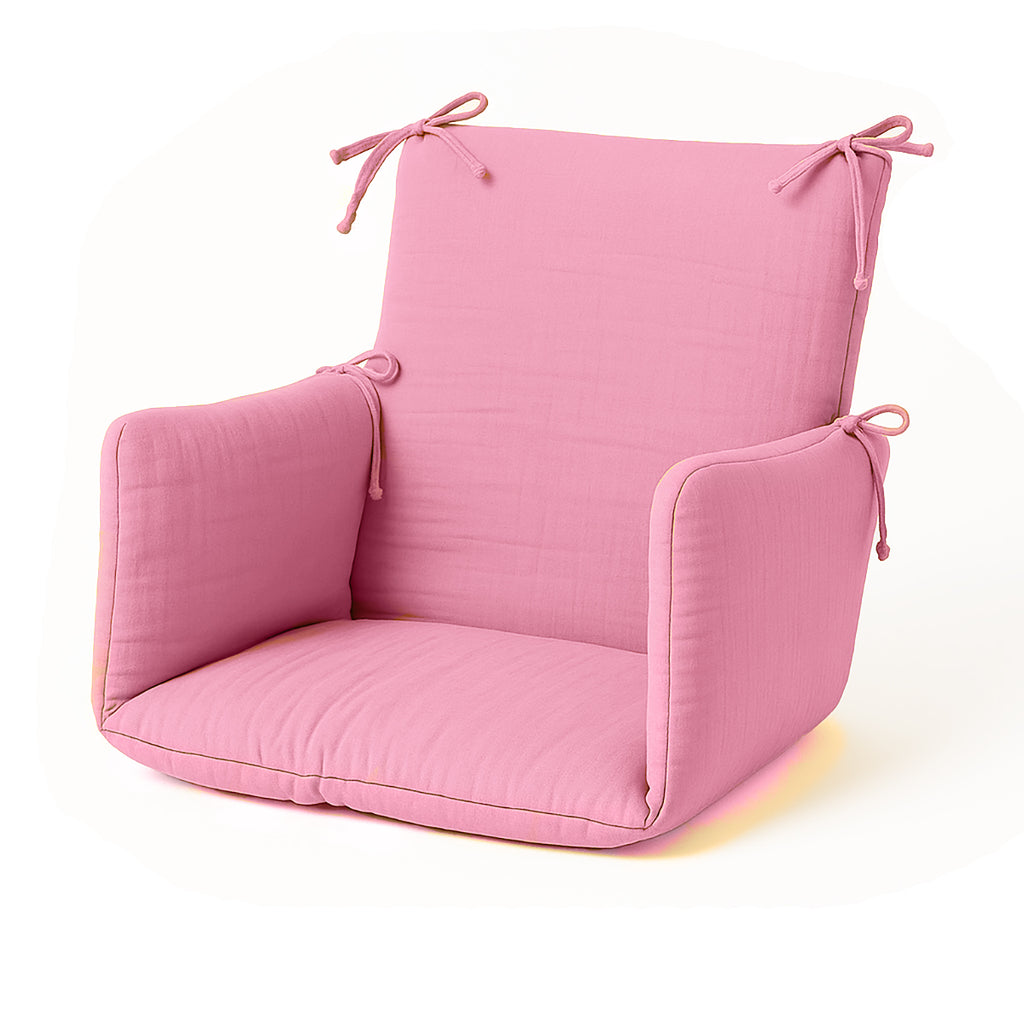 Cushion High Chair in Organic Cotton - Pink