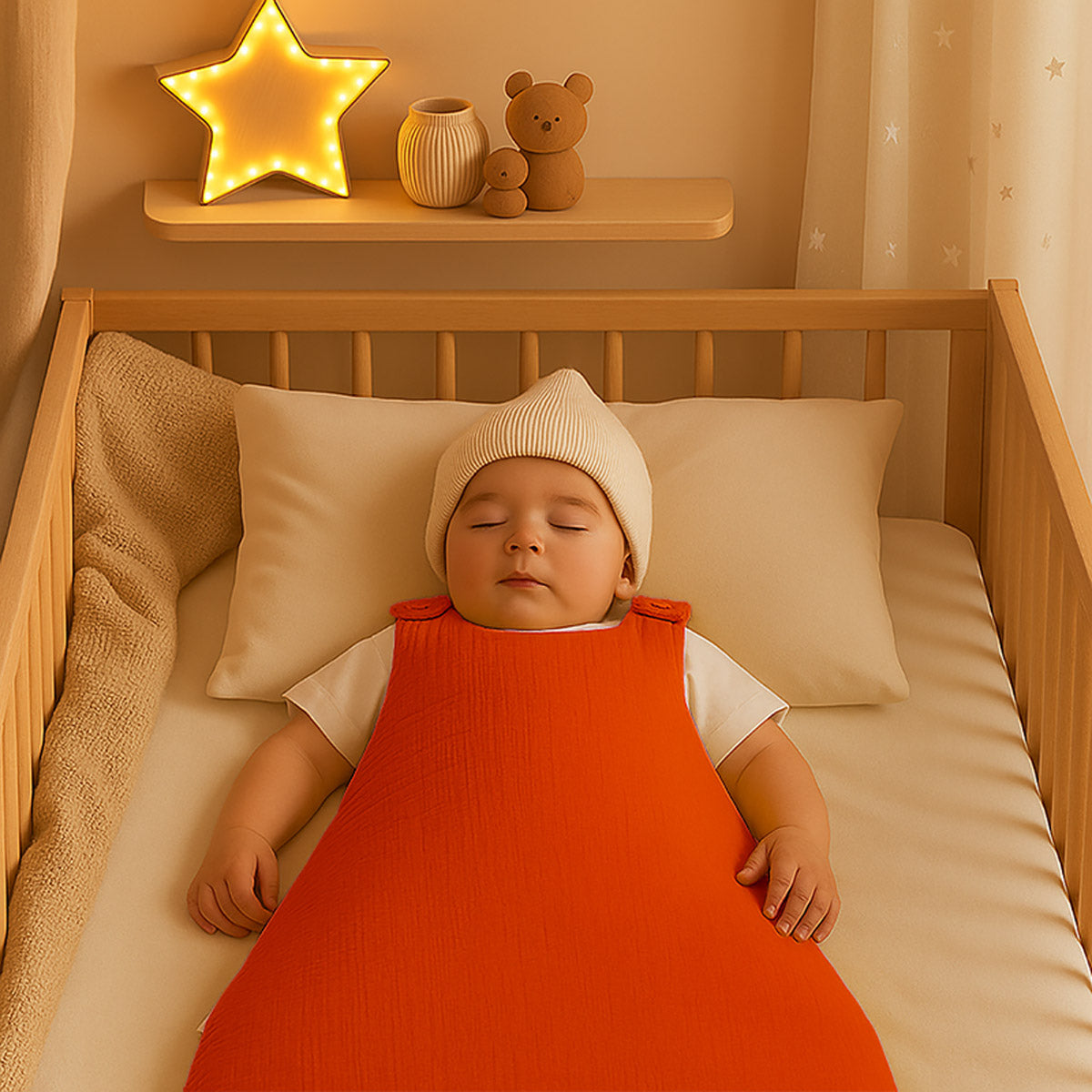 Organic Cotton Winter Sleeping Bag - Strawberry