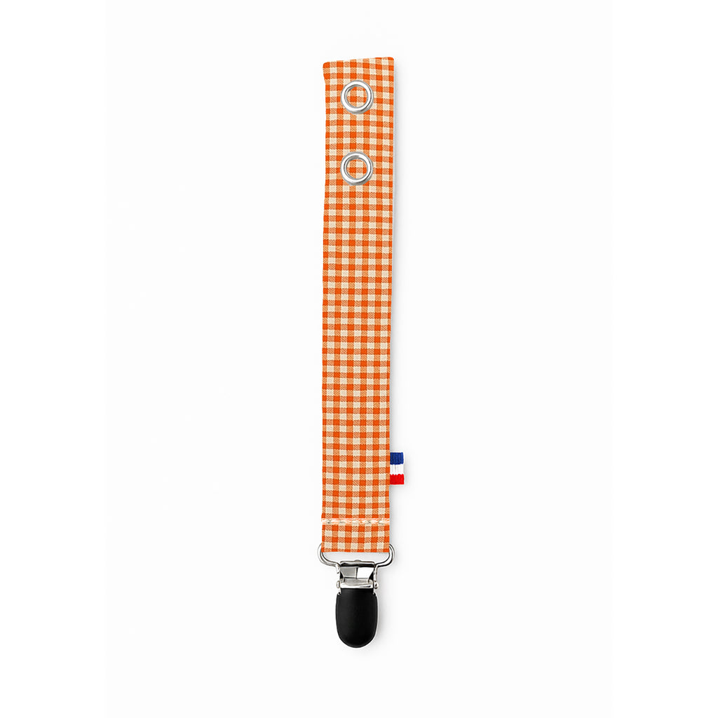 Organic Cotton Pacifier Clip - Vichy