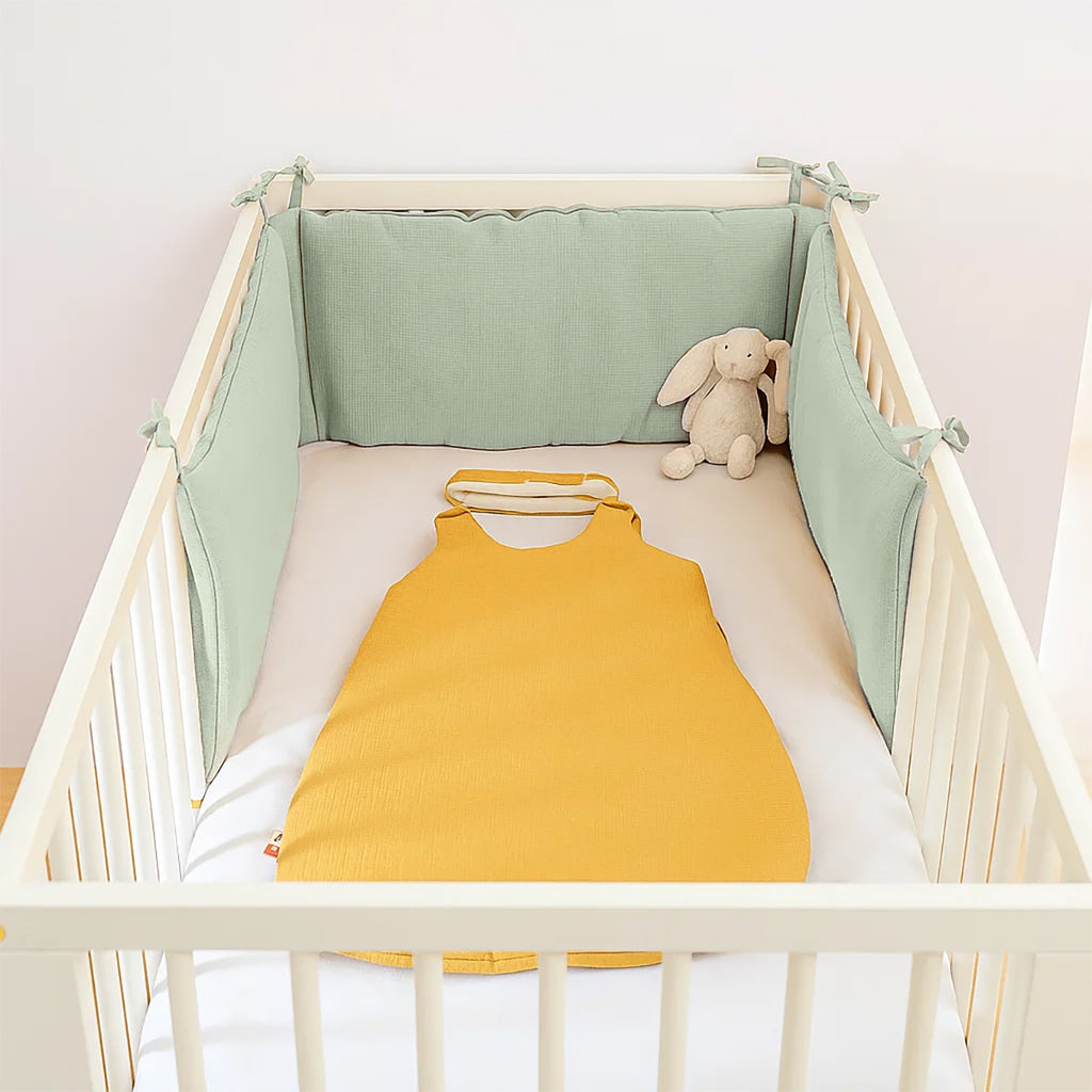 Organic Cotton Cot Bumper - Green