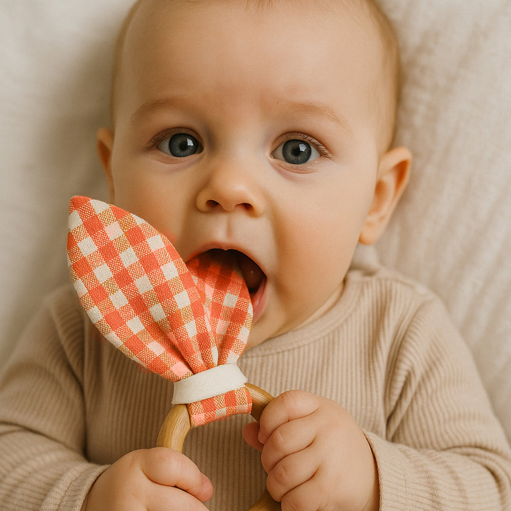 Organic Cotton Teething Ring - Vichy