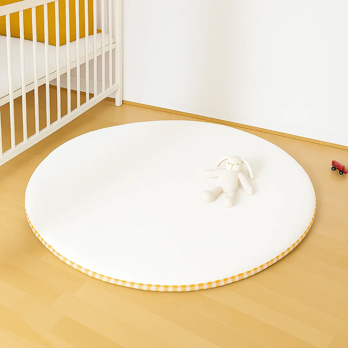 Organic Cotton Activity Mat Havane - White