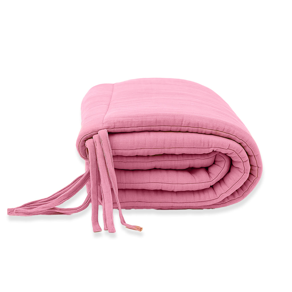 Organic Cotton Cot Bumper - Pink
