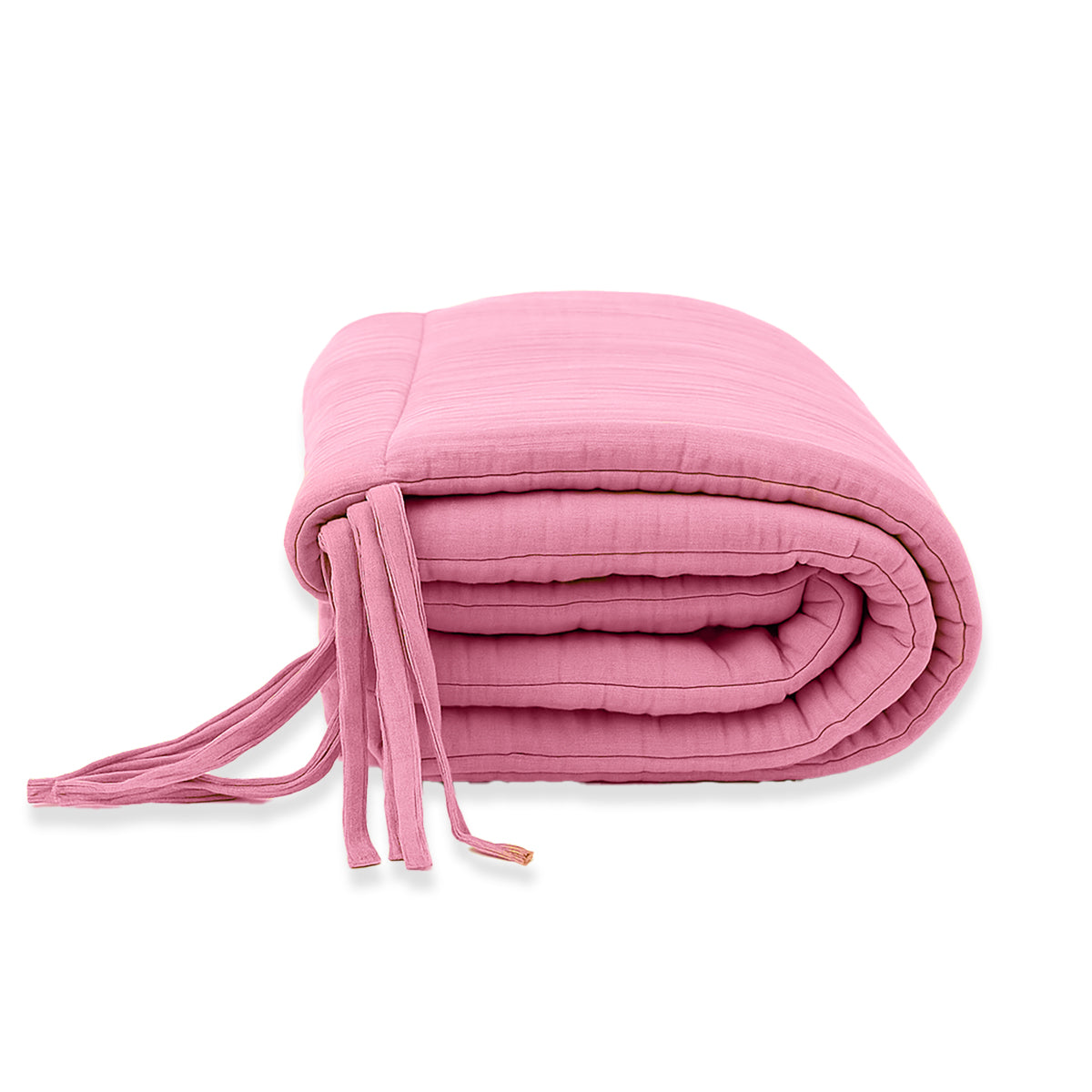 Organic Cotton Cot Bumper - Pink