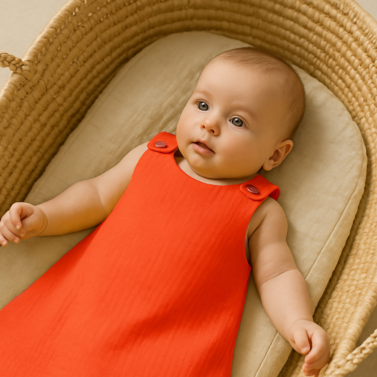Organic Cotton Summer Sleeping Bag - Strawberry