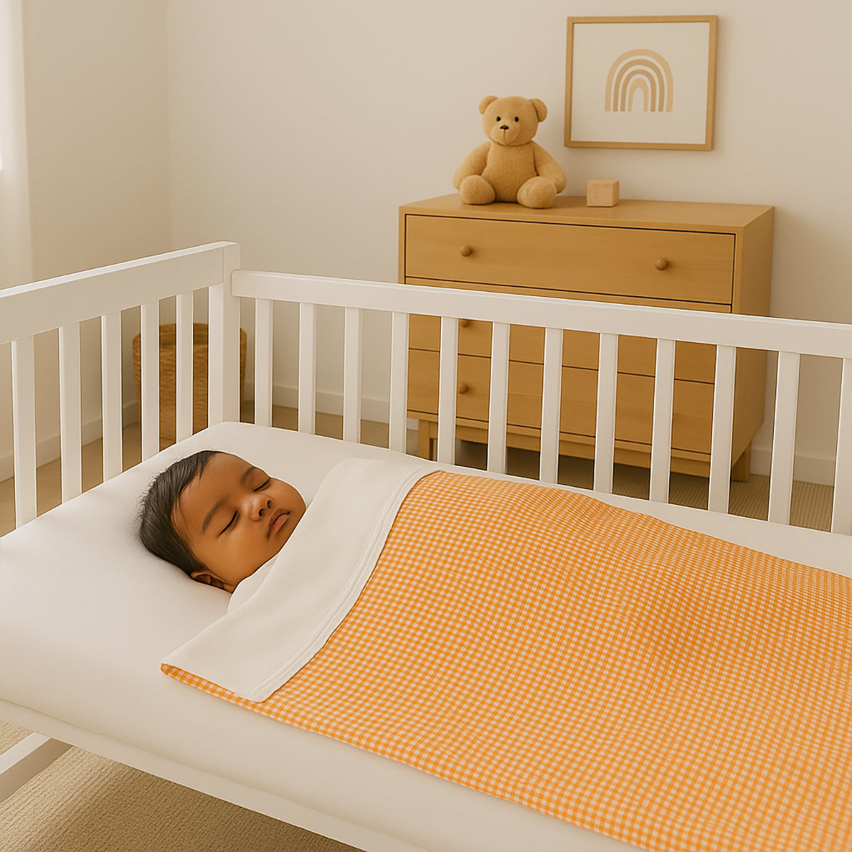 Organic Cotton Fleece Blanket -  Vichy
