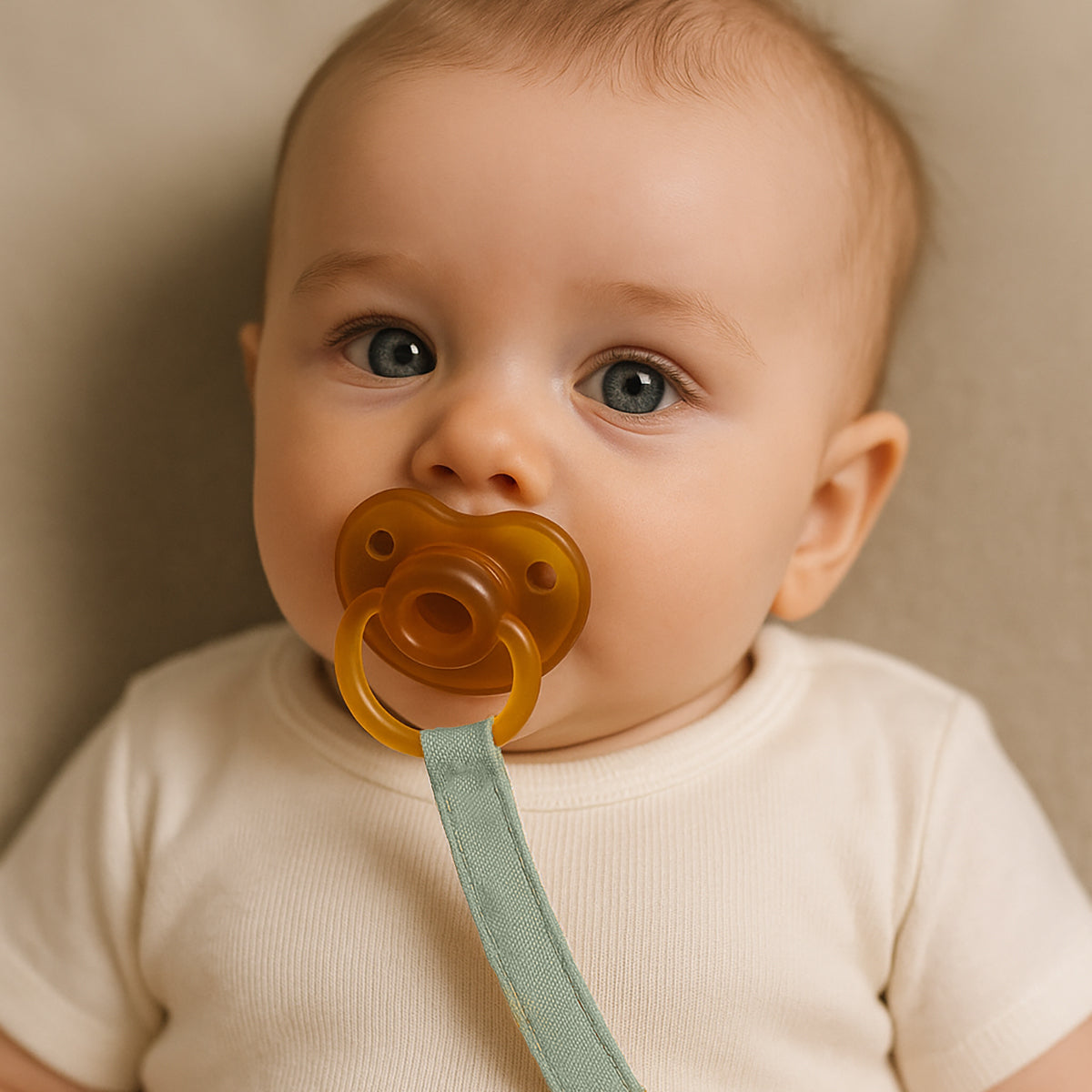 Organic Cotton Pacifier Clip - Green