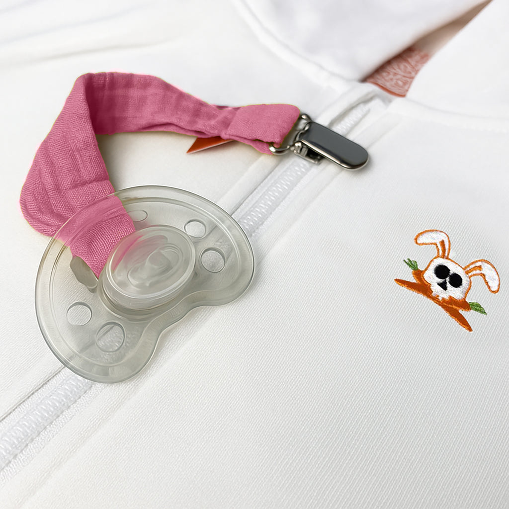 Organic Cotton Pacifier Clip - Pink