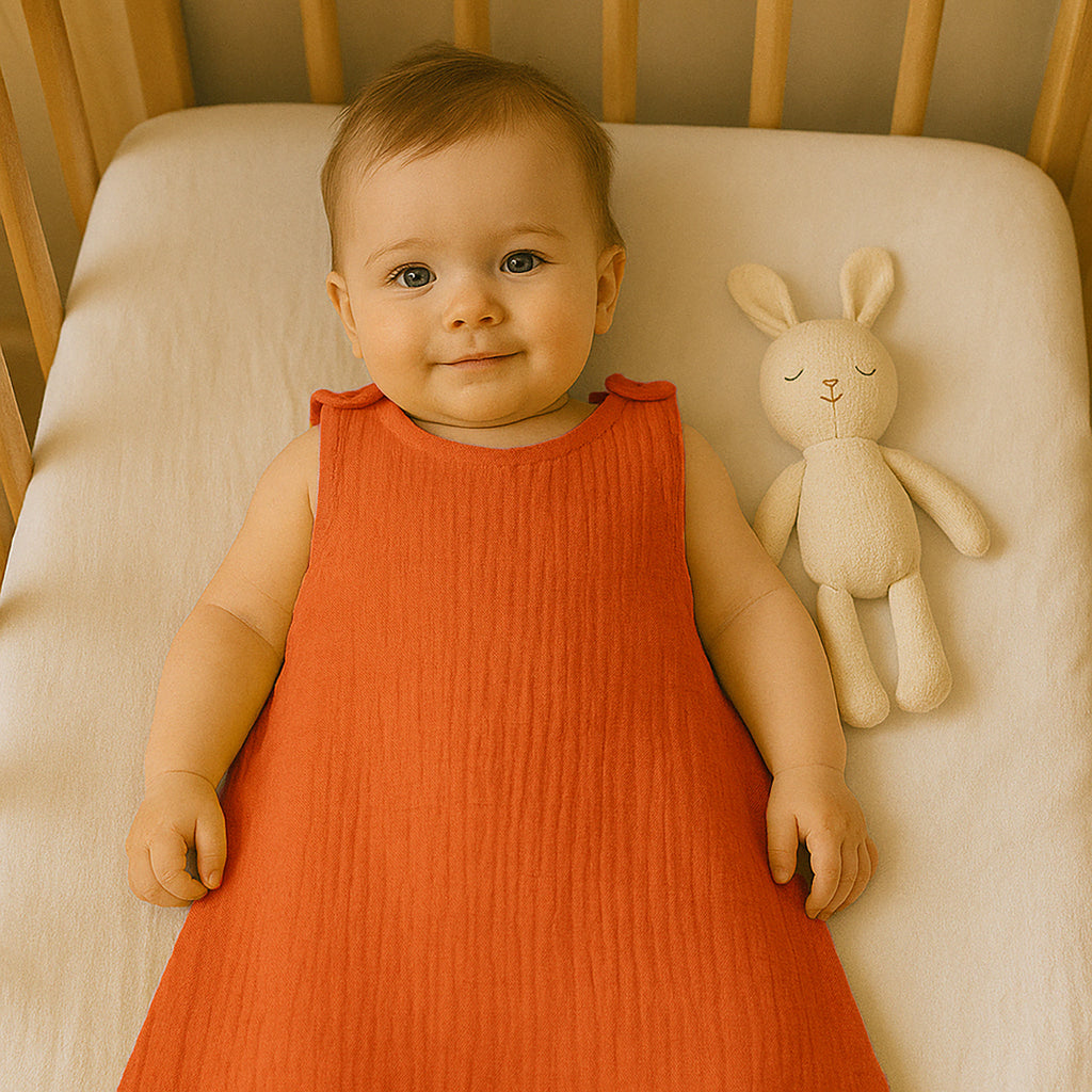 Organic Cotton Summer Sleeping Bag - Strawberry