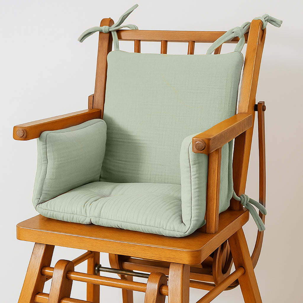 Cushion High Chair in Organic Cotton - Green