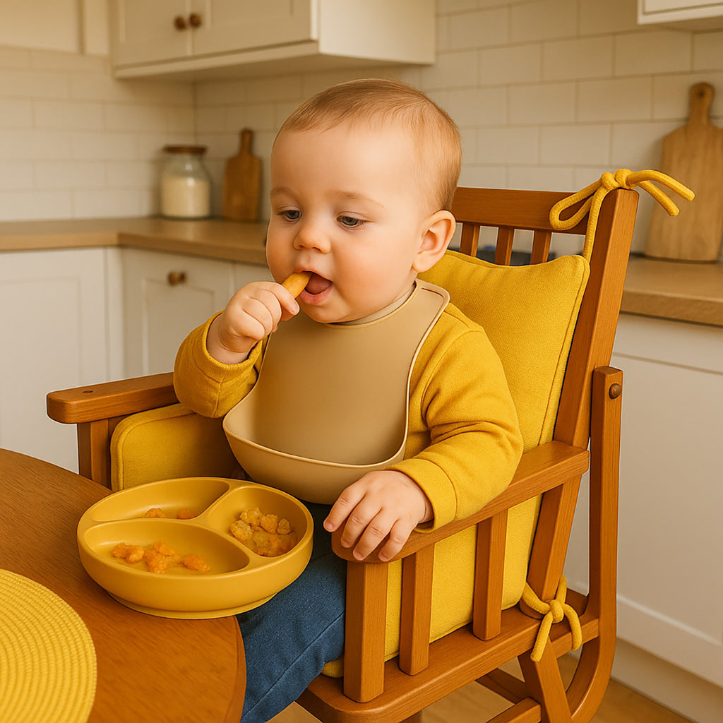Cushion High Chair in Organic Cotton - Honey