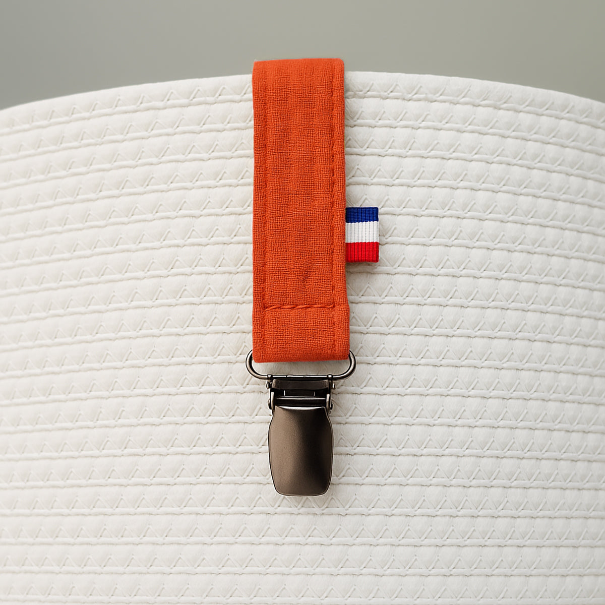Organic Cotton Pacifier Clip - Strawberry