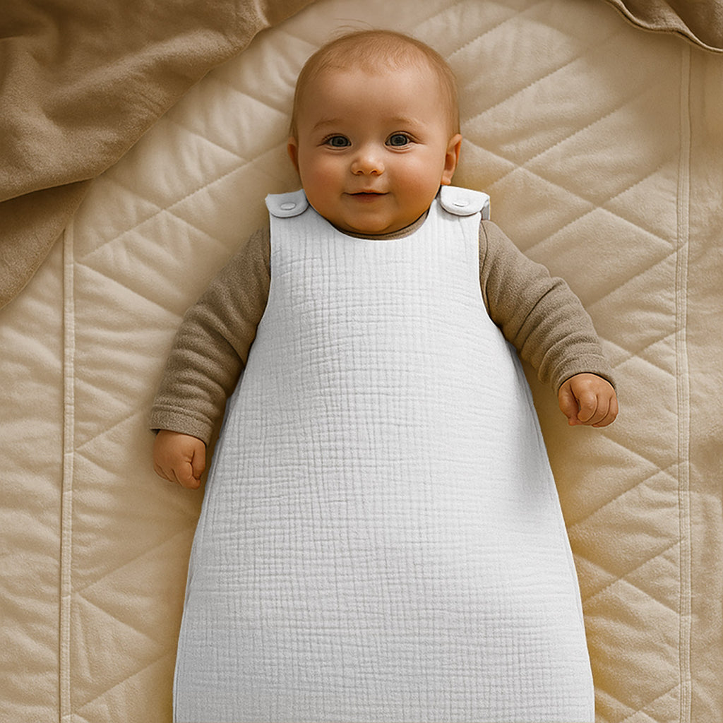 Organic Cotton Winter Sleeping Bag - White