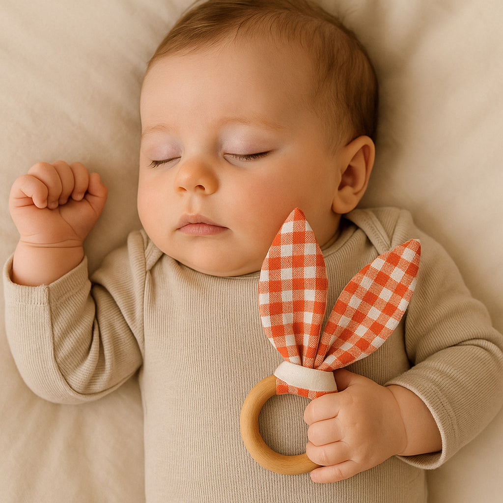 Organic Cotton Teething Ring - Vichy